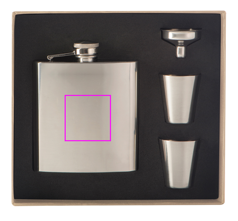 Piersiówka 178 ml z 2 kieliszkami FAITH