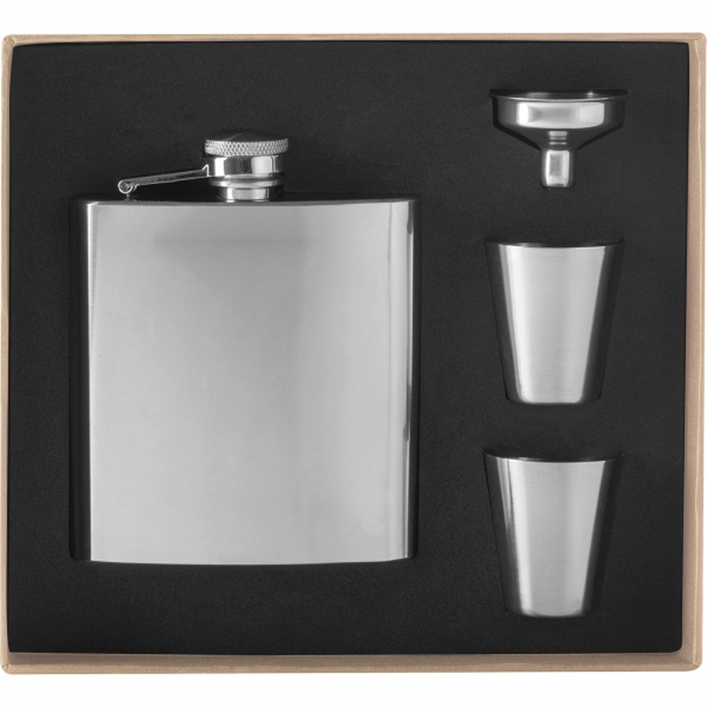 Piersiówka 178 ml z 2 kieliszkami FAITH