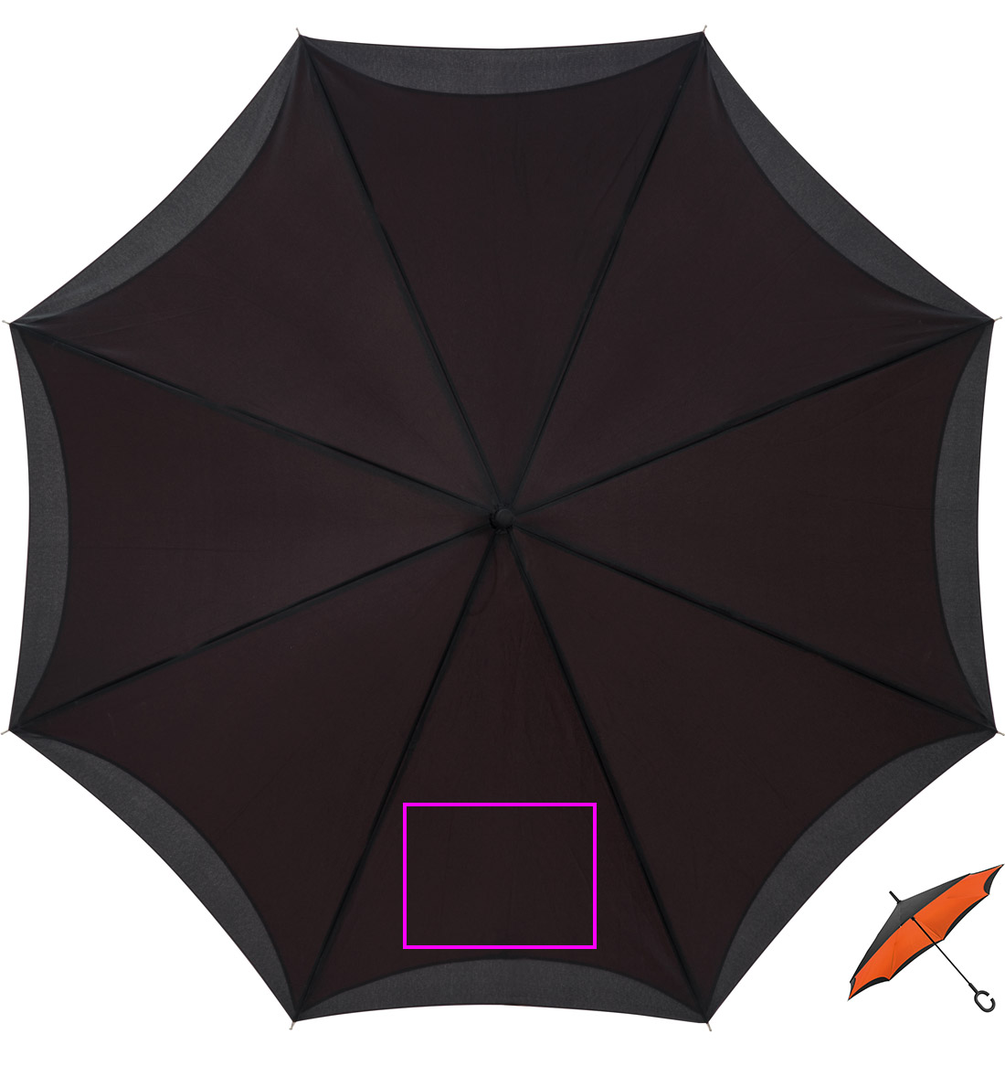 Parasol manualny odwrócony ø120 cm OLIVIA